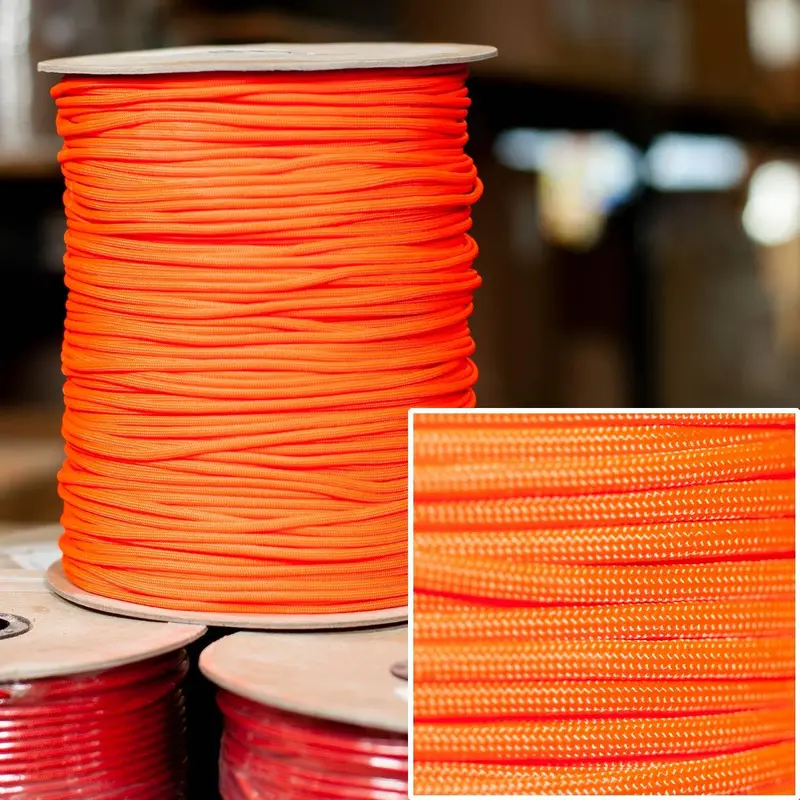 Neon Orange 550 Paracord – Bulk Spool Option