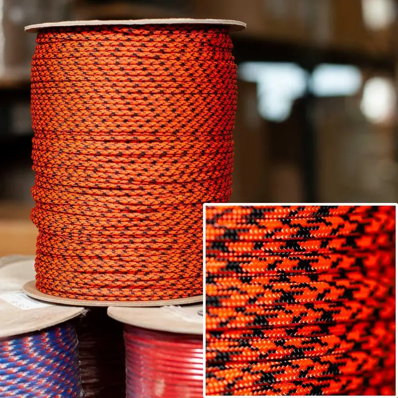 Neon Orange Camo 550 Paracord – 1000-Foot Spool 1