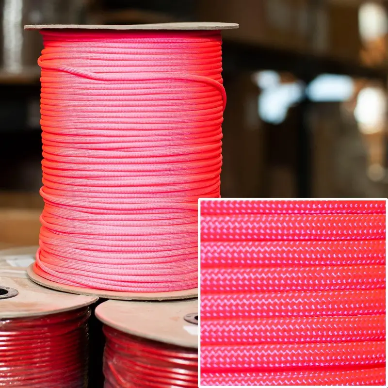Neon Pink 550 Paracord – 1000-Foot Spool 1
