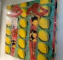 Original Signed Mixed-Media Artwork By Jane Maxwell: "The Lemon Girls" (2008, Resin On Panel) 1