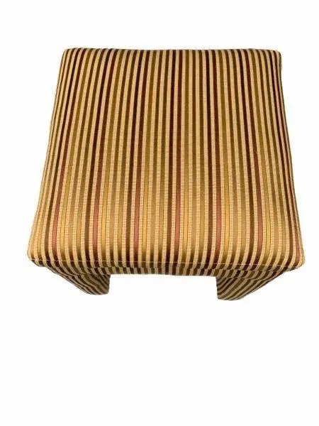 Padded Footstool With Upholstered Design 1