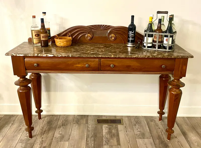 Pennsylvania House Buffet Cabinet – Classic Wooden Sideboard With Marble Top 1