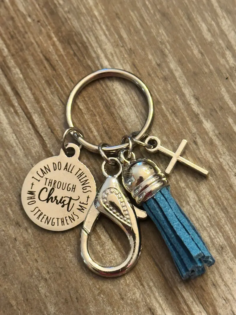 Philippians 4:13 Scripture Purse Charm (P19) 1