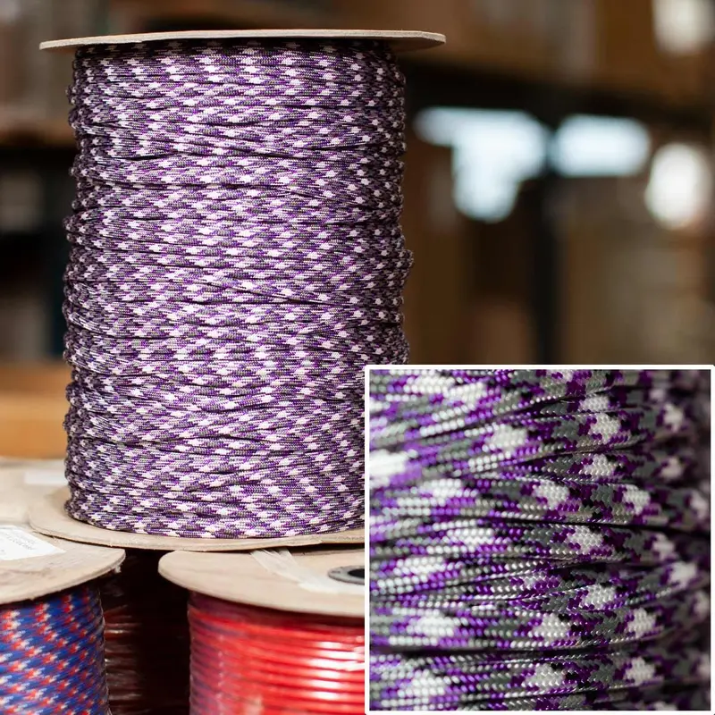 Purple Passion Camo 550 Paracord – Bulk Spool