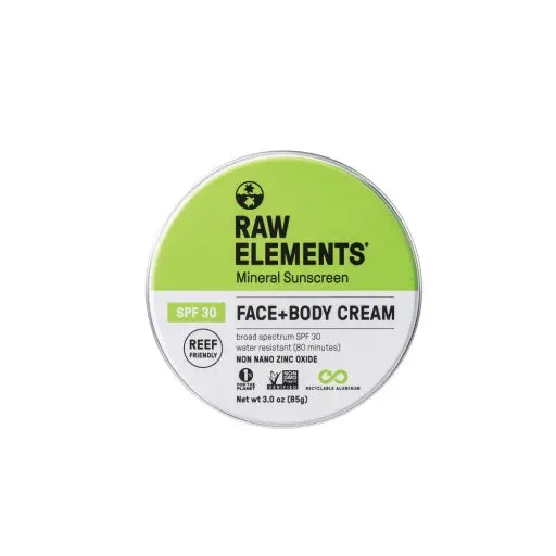 Raw Elements Face & Body Mineral Sunscreen Spf 30, 3 Oz Tin 1