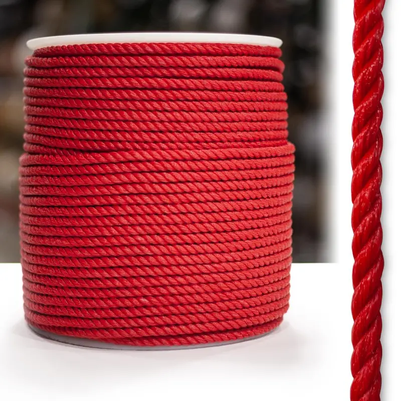Red 3/8" 3-Strand Polypropylene Rope – 600-Foot Spool 1