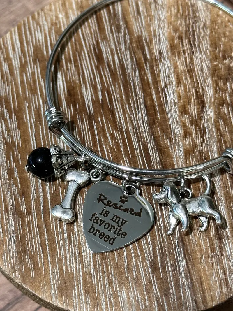 Rescued Is My Favorite Breed Charm – Compassionate Pet Lover Token 1