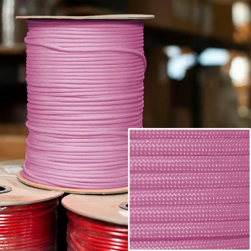 Rose Pink 550 Paracord – 1000-Foot Spool 1