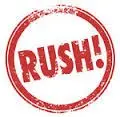 Rush Order Processing Fee – $40 1