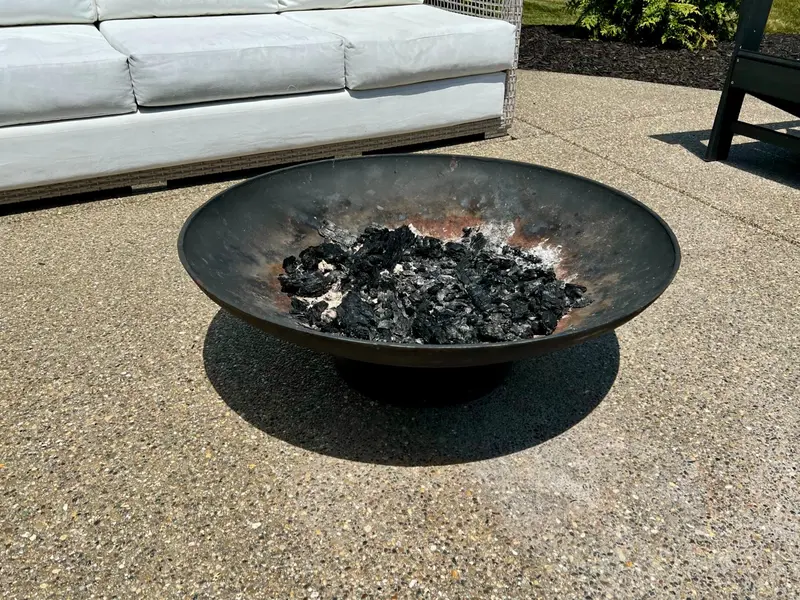 Rustic Wrought Iron Round Outdoor Fire Pit 1