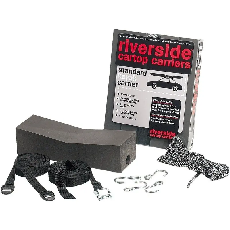 S.S. Riverside Standard Kayak Carrier Kit – 12-Inch Foam-Padded Transport System 1