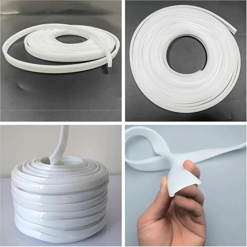 Sc02 Milky White Flexible Silicone Led Channel Diffuser – Recessed 16.4Ft (5M) Roll For Smooth Light Dispersion 1