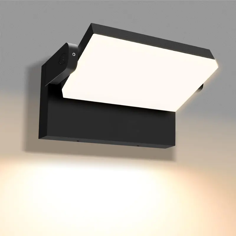 Sca03 Adjustable Triple-Cct Led Wall Sconce – 20W/40W/55W, 3000K–6500K Tunable White, 120V Line Voltage Flood Light With Ip65 Weatherproof Rating 1