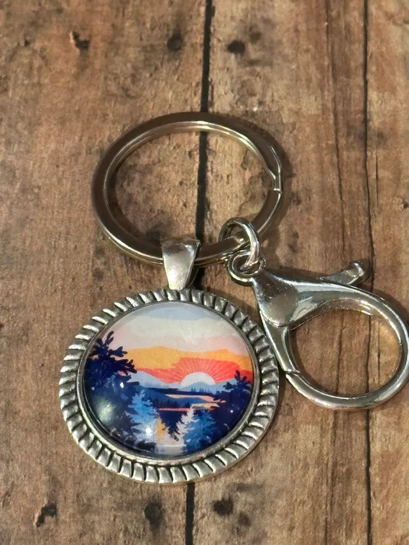 Scenic Landscape Keychain – Handcrafted Design (K000-64) 6