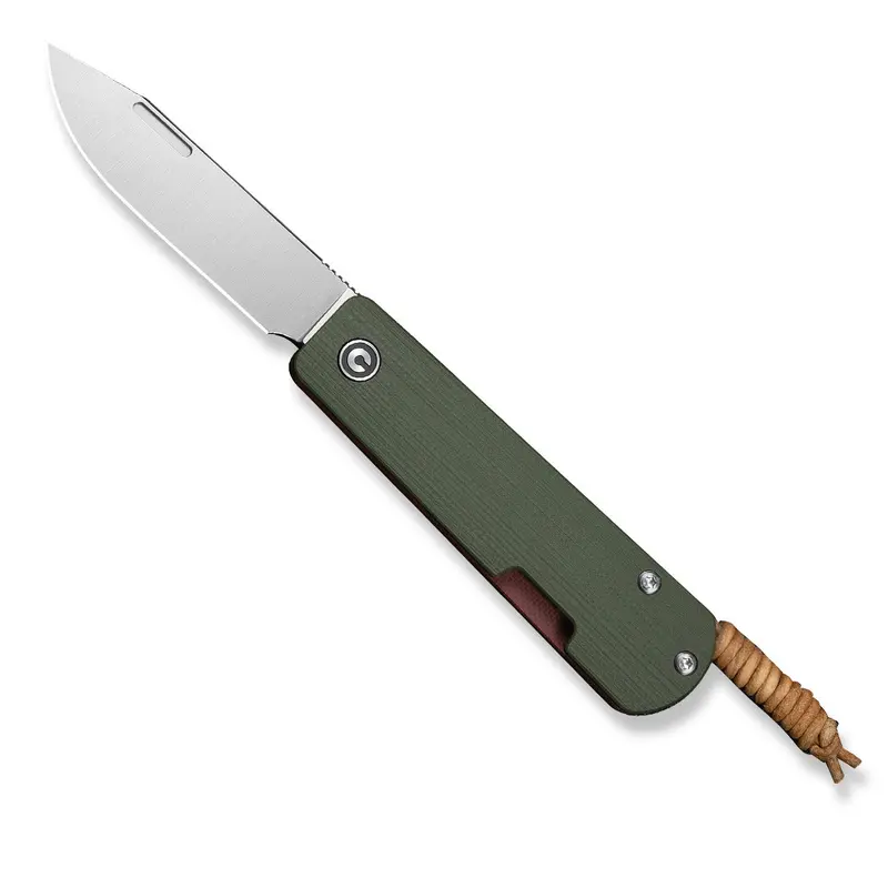 Slippy Sendy Folding Knife – Green And Red G10 Scales With Nitro-V Blade 1