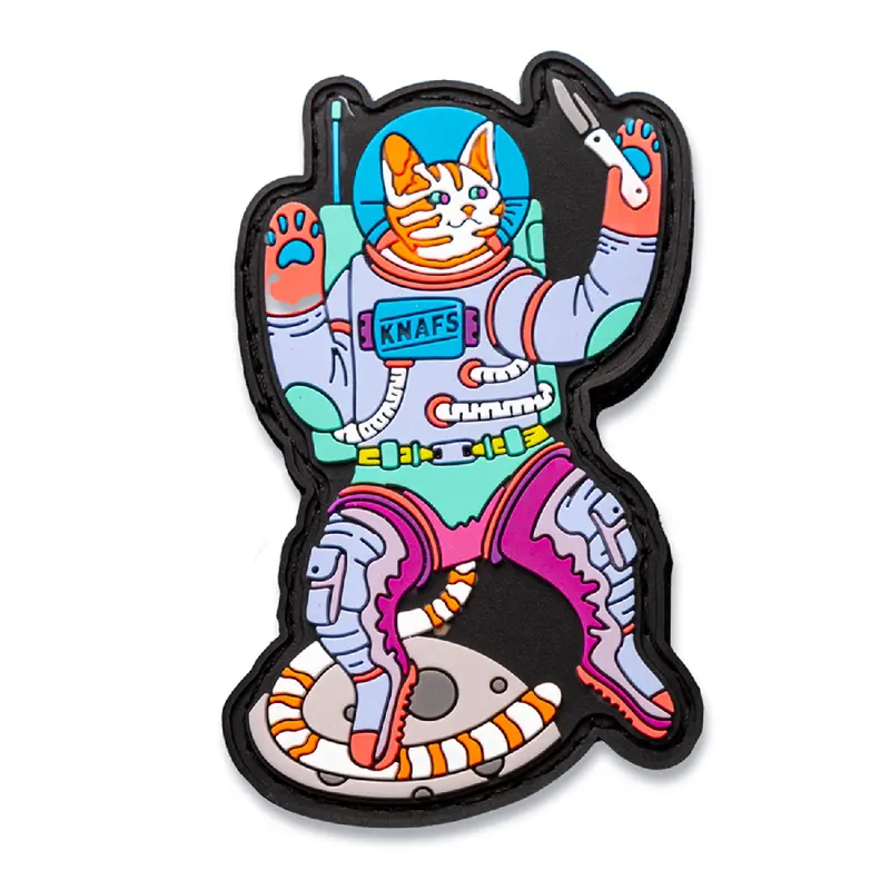 Space-Themed Pvc Knafs Patch Featuring Gary The Space Kitty 1