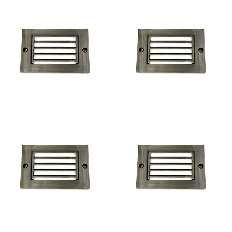 Stbp07 Rein Brass Louvered Deck Light – Mini Profile, 2W Led, 2700K, Low-Voltage Step & Surface Lighting 4