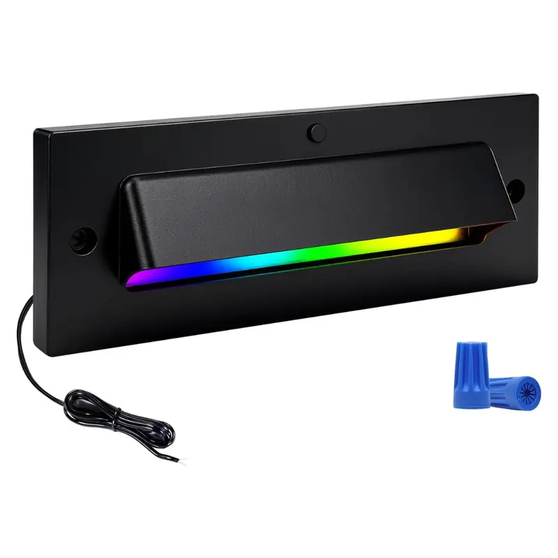 Stla01 Integrated Step Light Package – 1X/6X/12X Black 5W Rgbcw Outdoor Step Lights, 12–24V Dc 1