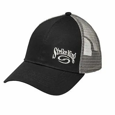 Strike King Black & Gray Trucker Cap – Ventilated Fishing Lifestyle Hat 1