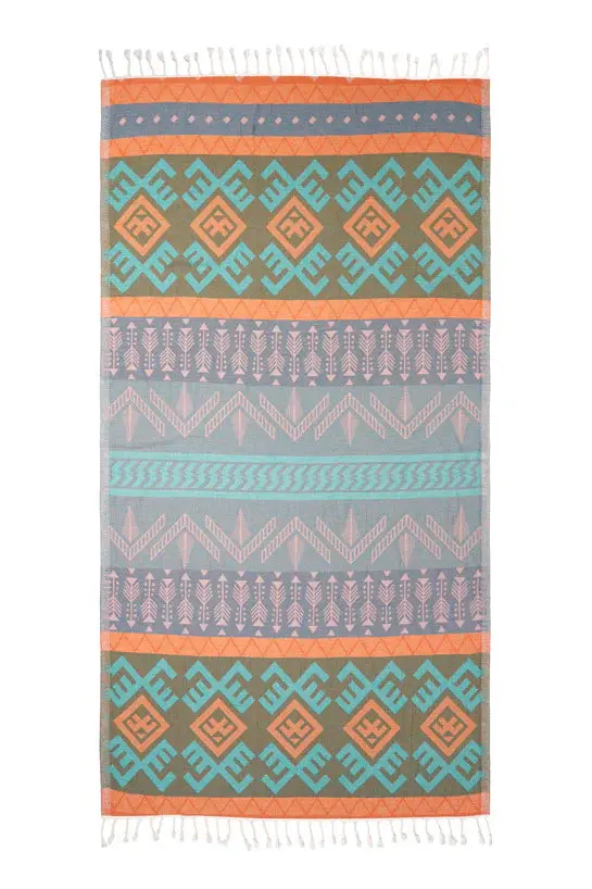 Sun Drunk Aztec-Inspired Turkish Beach Towel 2