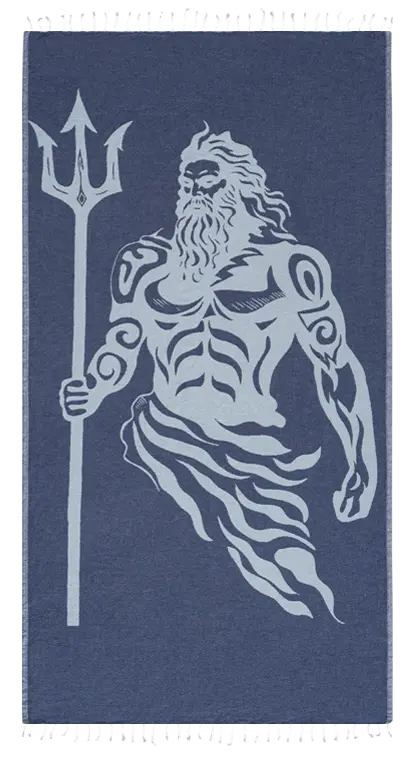 Sun Drunk Poseidon Turkish Bath Towel 1
