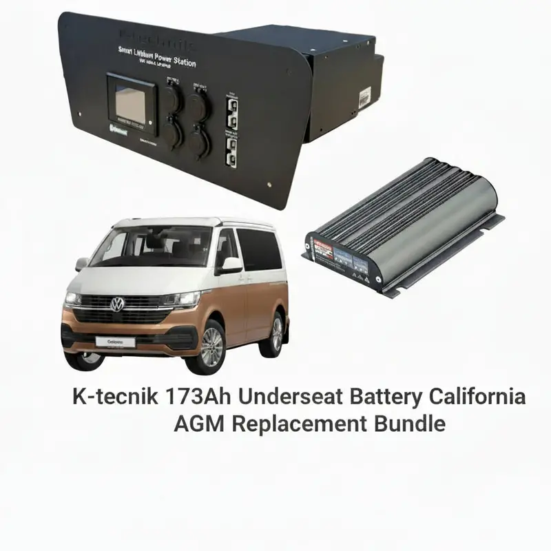 T6.1 California Agm Replacement Bundle – K-Technik 12V 173Ah Lifepo4 Battery + Redarc 40A Core Dc-Dc Charger 1