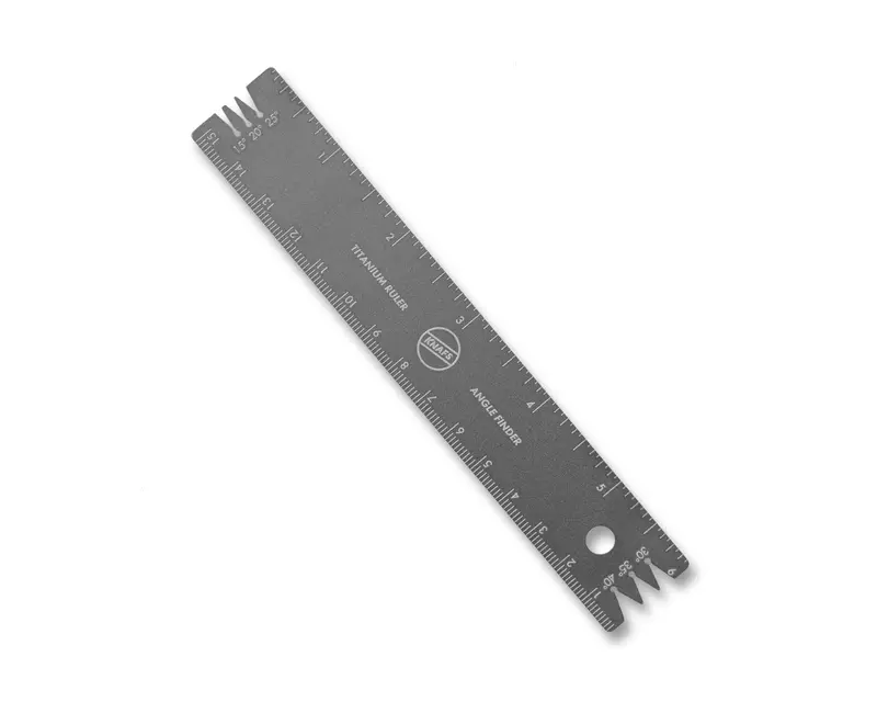 Titanium Precision Ruler & Knife Angle Finder Tool 1