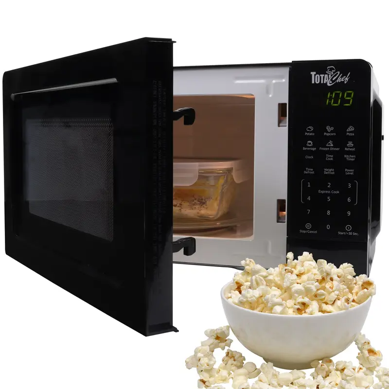 Total Chef 700W Digital Microwave Oven – 0.7 Cu Ft, Touchscreen Controls, Child Lock & 6 Auto-Cook Programs For Everyday Meals 1
