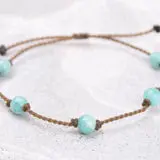 Tula Blue Amazonite Round Bead Bracelet – Petite 1