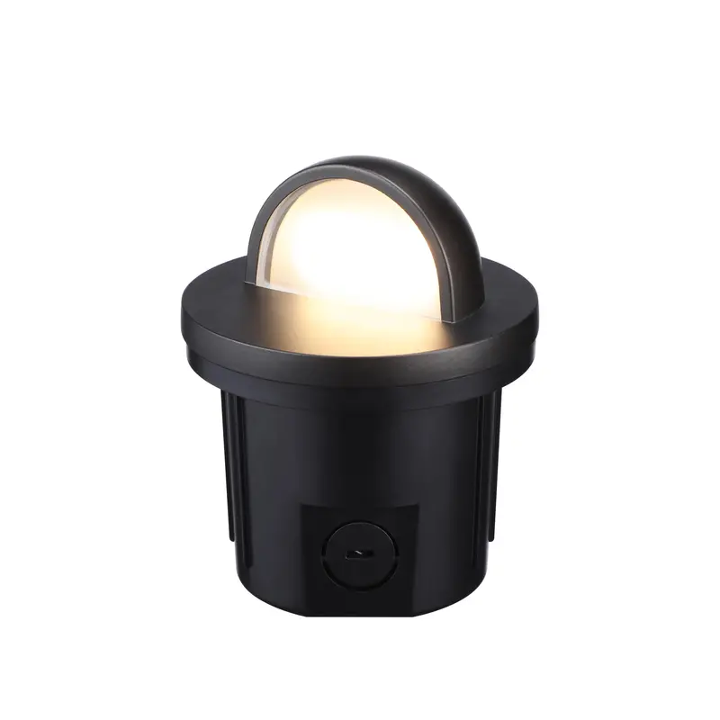 Unal02 Primo Quarto Half-Moon Well Light – Aluminum Round Surface-Mount, 6W, 3000K, Low-Voltage In-Ground Landscape Light 1
