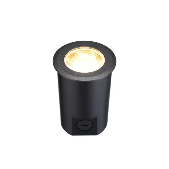 Unal04 Black Aluminum In-Ground Well Light – Surface-Mount Up-Lighting, 3000K Integrated Led, 12V Landscape Fixture 1