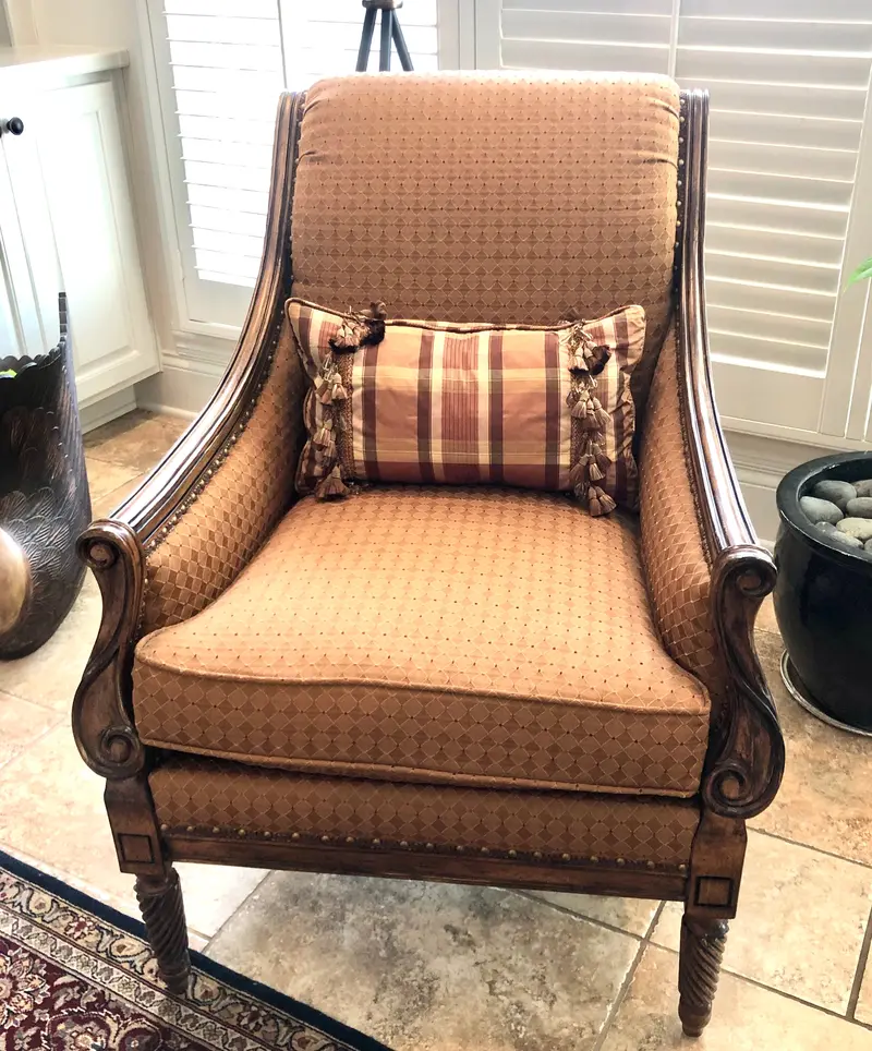 Upholstered Wood Chair By Fine Furniture Design – Transitional Style 1