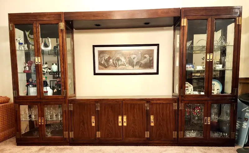 Vintage Dixie Furniture Act Ii Campaign-Style Entertainment Center 1