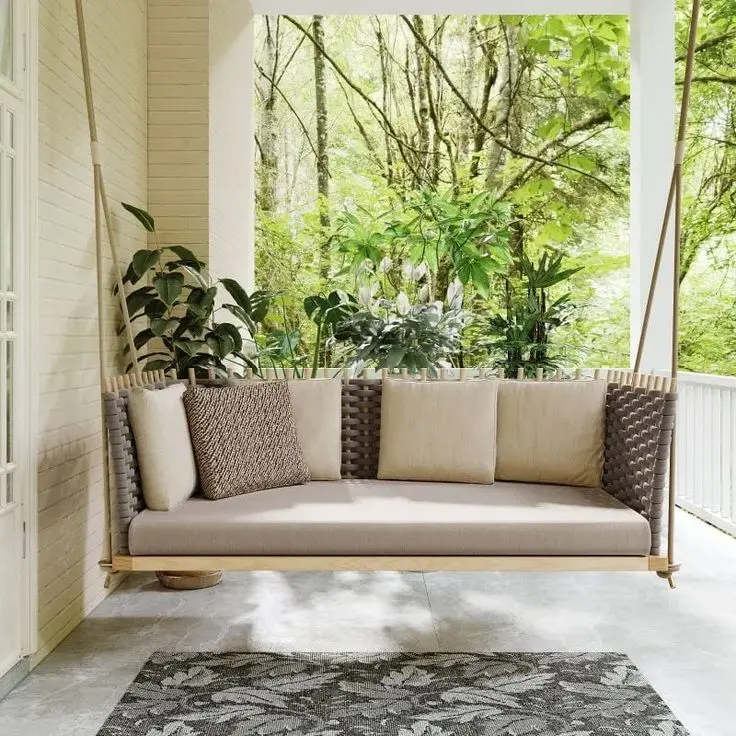 Wabi Lawn Swing In Woven Rope By Paola Lenti, Designed By F. Rota 1
