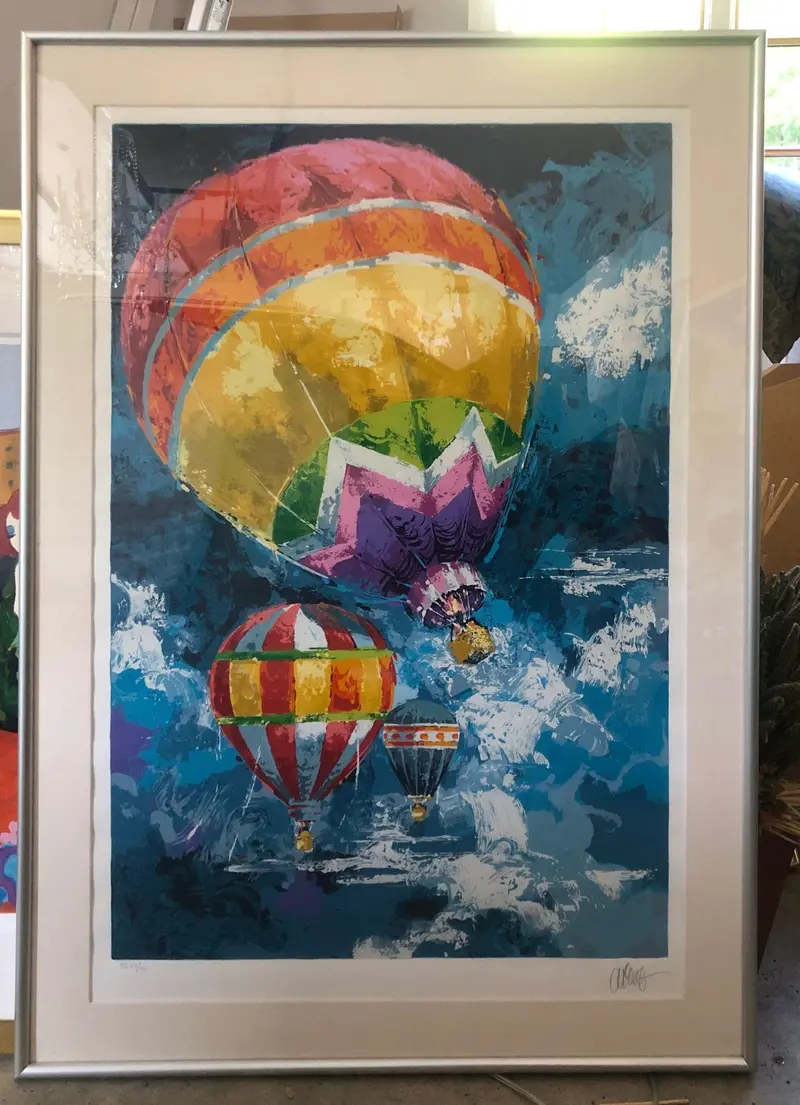 Wayland Moore 'Hot Air Balloons' Lithograph – Matted, Framed, Signed & Numbered (63 Of 70) 1