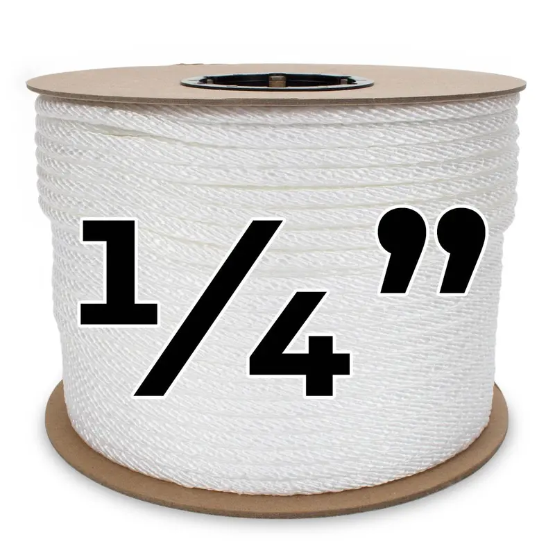 White Multi-Filament Polypropylene Rope – 1/4-Inch Diameter, 1000-Feet Spool 1