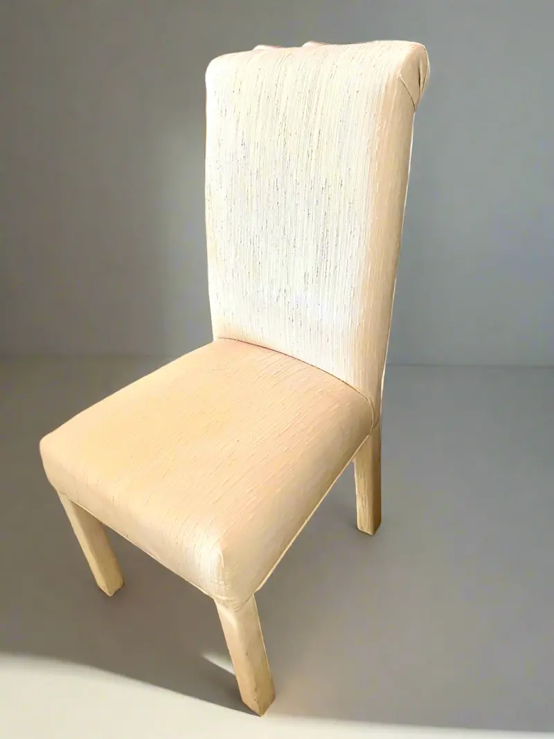 White Skirted Parsons Accent Chairs (Set Of Two) 1
