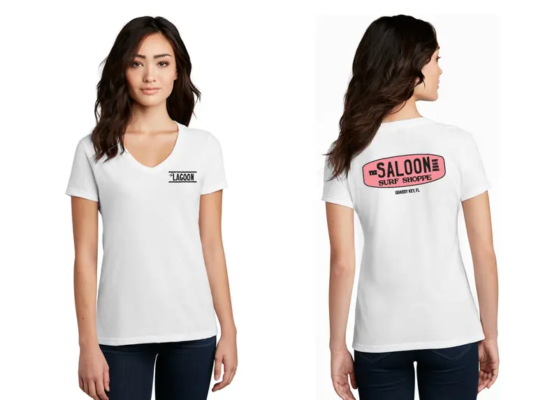 Women'S V-Neck Surf-Inspired Casual Tee 1