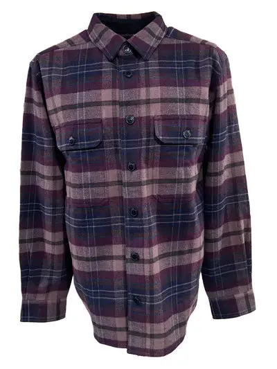 Woolly Dry Goods Men'S 9Oz Patterned Flannel Shirt 1