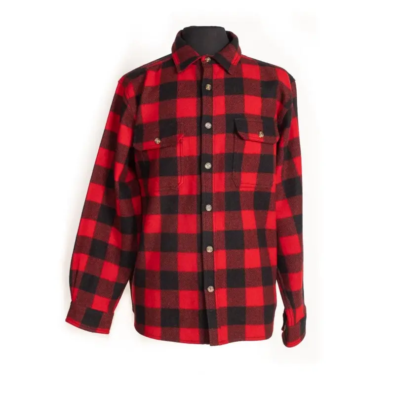 Woolly Dry Goods Men’S Checkered Washable Wool Shirt – Model Ws03R