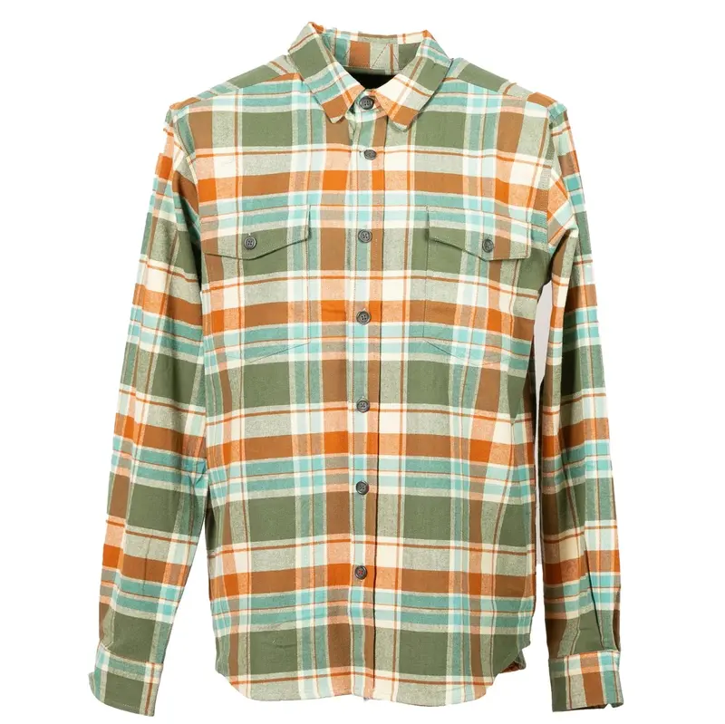 Woolly Dry Goods Men'S Midweight 7 Oz Flannel Button-Down 1