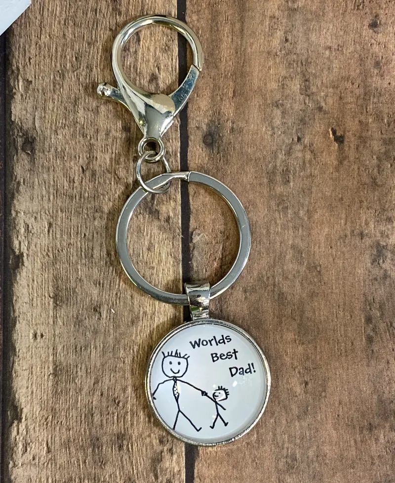 World’S Best Dad Keychain – Premium Engraved Gift (K000-11) 1