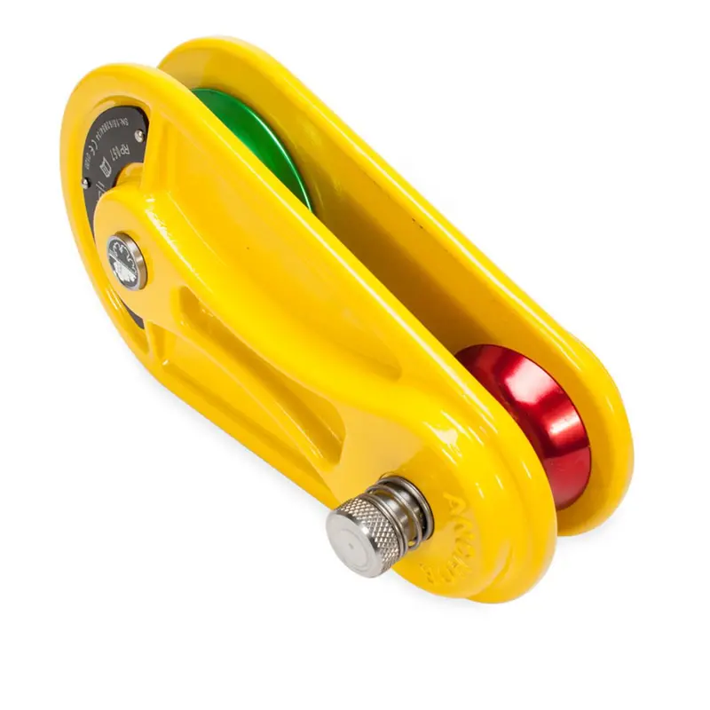 Yellow-Anodized Pulley Block For 3/4" Rope – Heavy-Duty Rigging Pulley 1