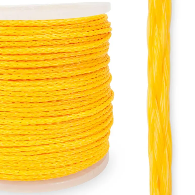 Yellow High-Bulk Polypropylene Rope – 1/2-Inch Diameter, 250-Feet Custom Spool 1