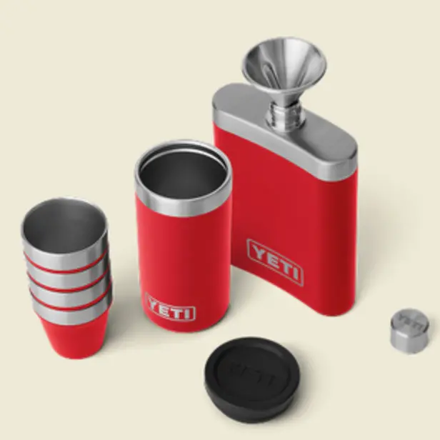 Yeti Flask And Matching Shot Glass Gift Set 1