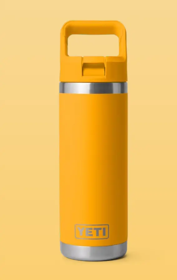 Yeti Rambler 18-Ounce Insulated Water Bottle With Straw Lid 1