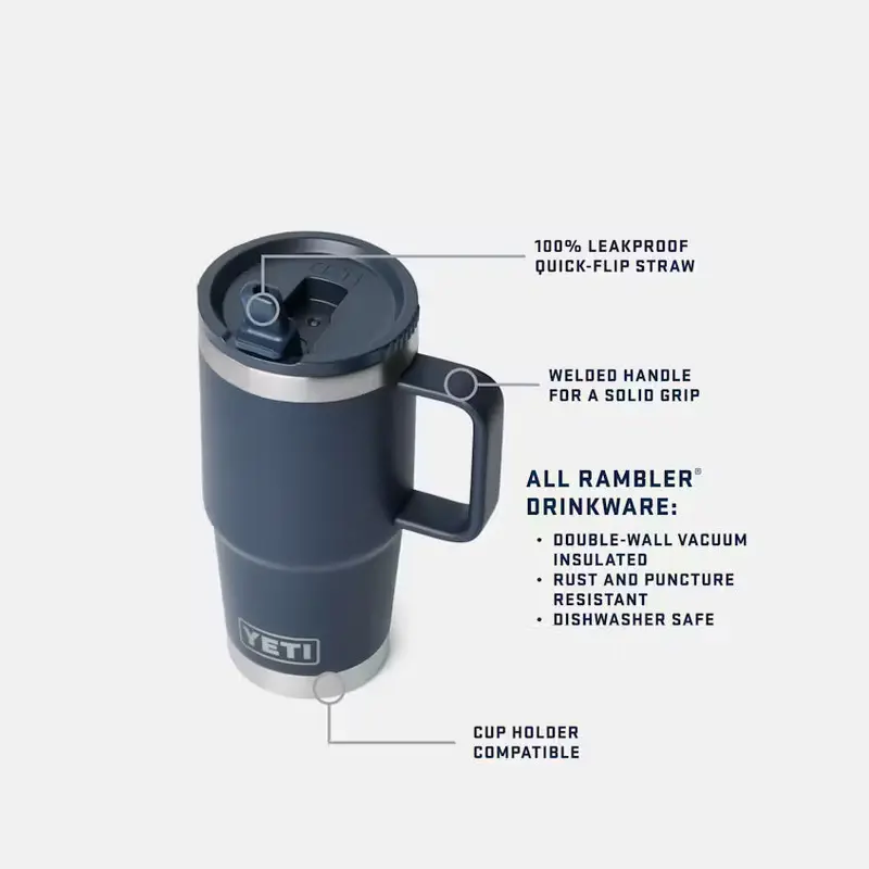 Yeti Rambler 20 Oz Travel Straw Mug – Vacuum-Insulated Stainless Steel Tumbler 1