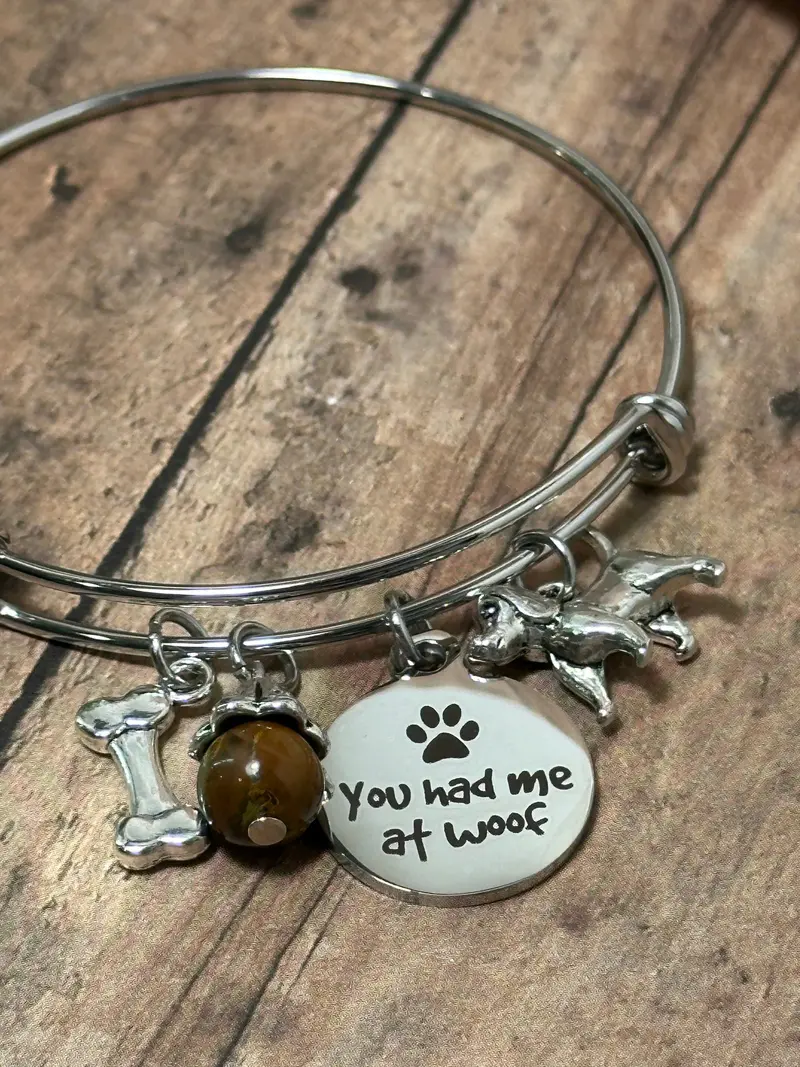 You Had Me At Woof Necklace – Playful Pet Lover Charm (B51) 1