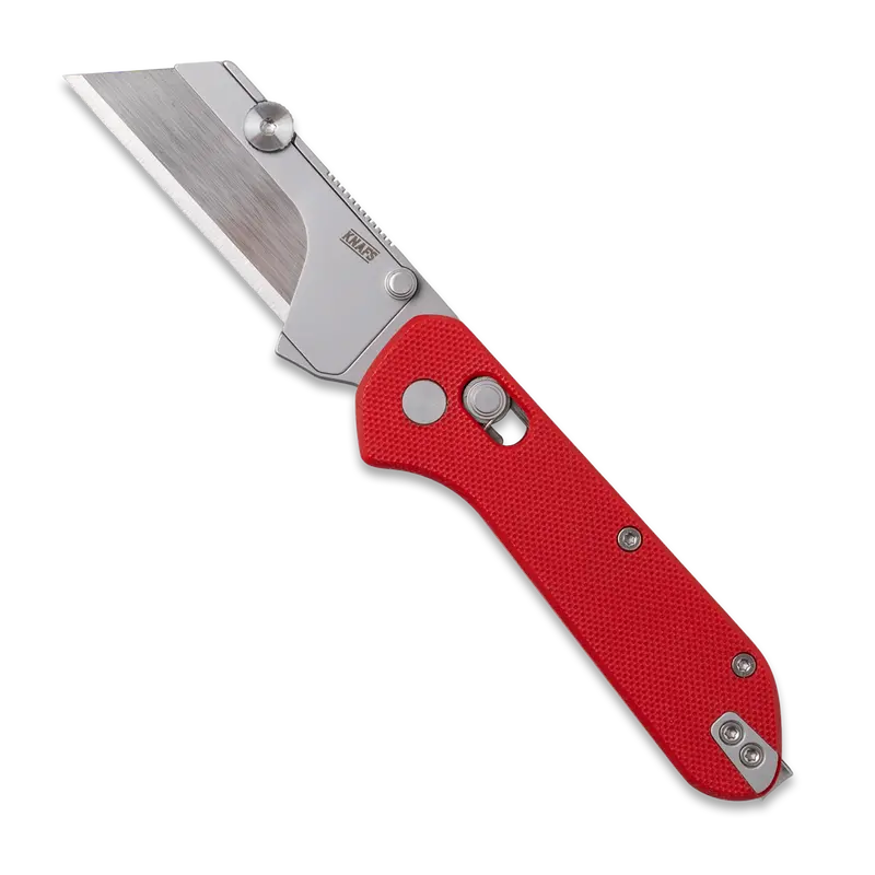 Yuti Utility Knife With Red G10 Handle 1