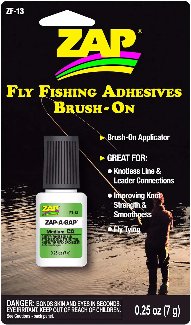 Zap Fly Fishing Adhesive – Brush-On Instant Bond For Tackle 1
